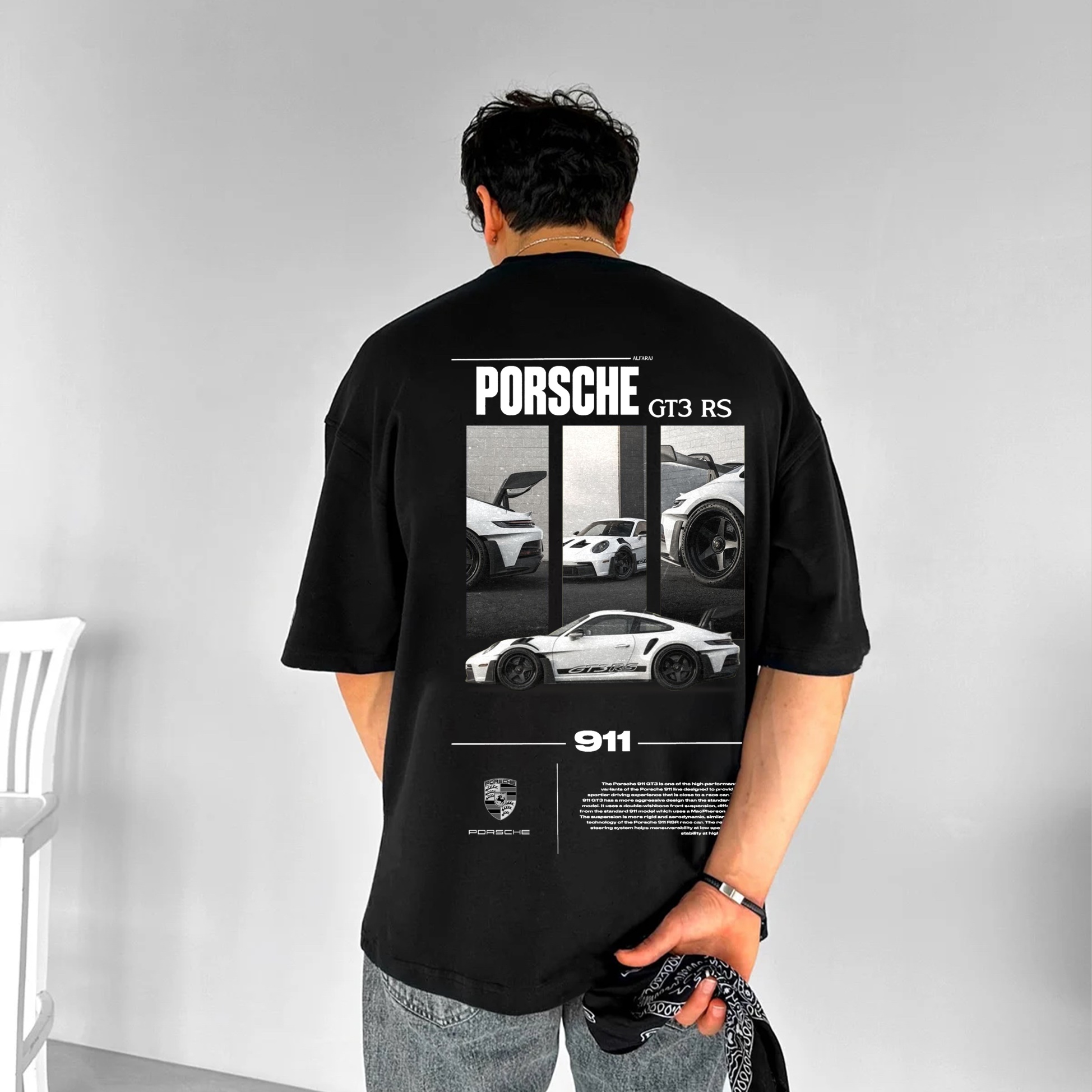 Popular Sports Car Print Pure Cotton Casual T-Shirt 05