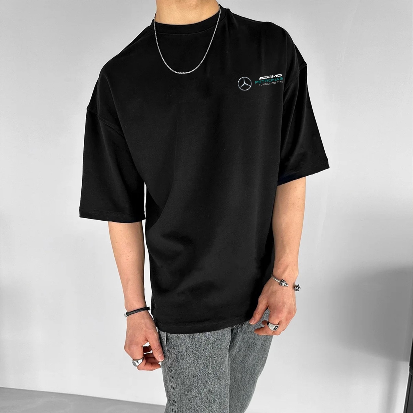 Classic Racing Race Car Team Street Print Pure Cotton Casual T-Shirt 05