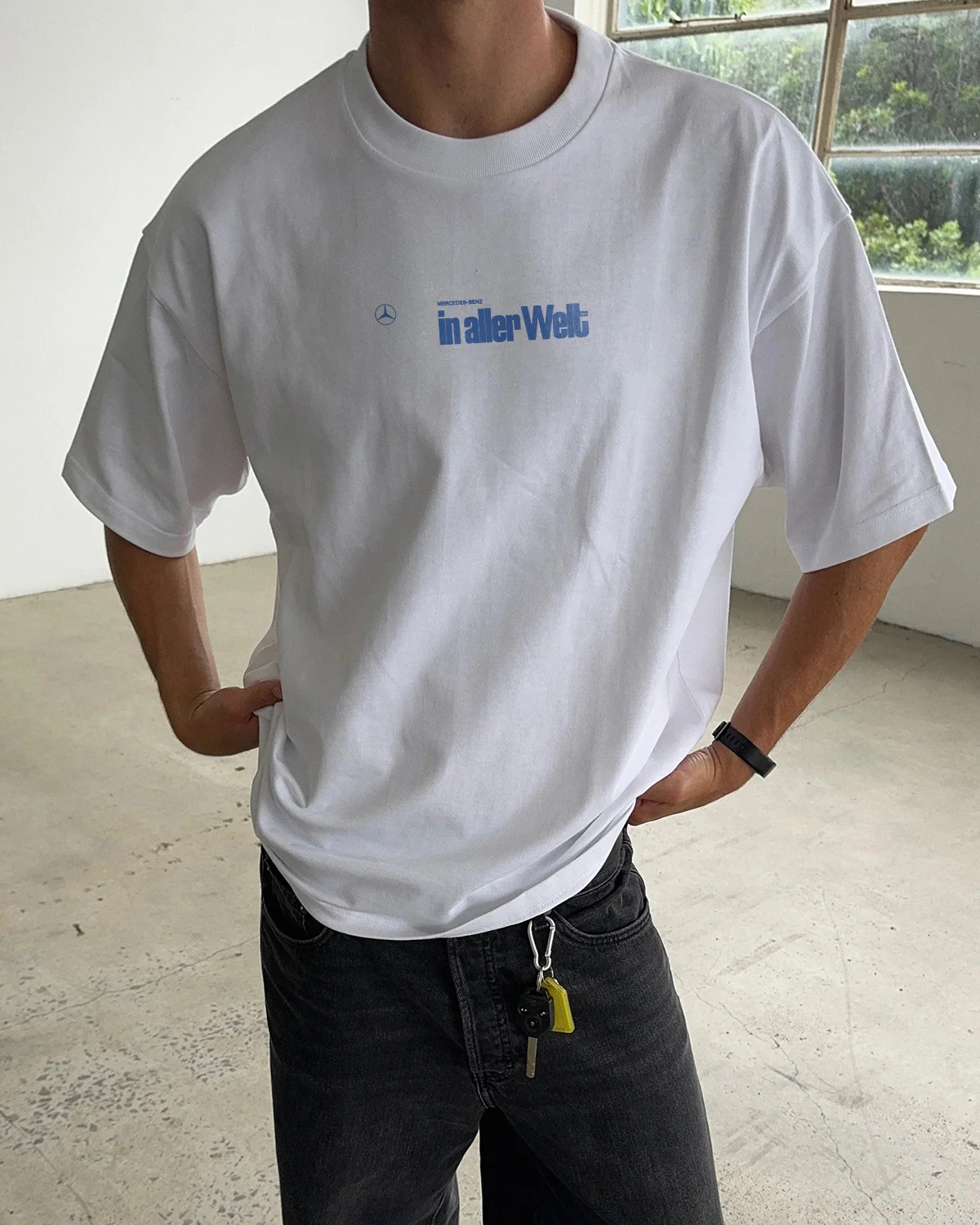 Casual Retro Street Car Printed Short Sleeve Crew Neck T-Shirt 112