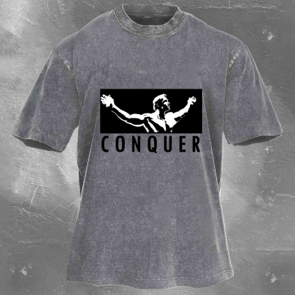 CONQUER Unisex Washed T-shirt