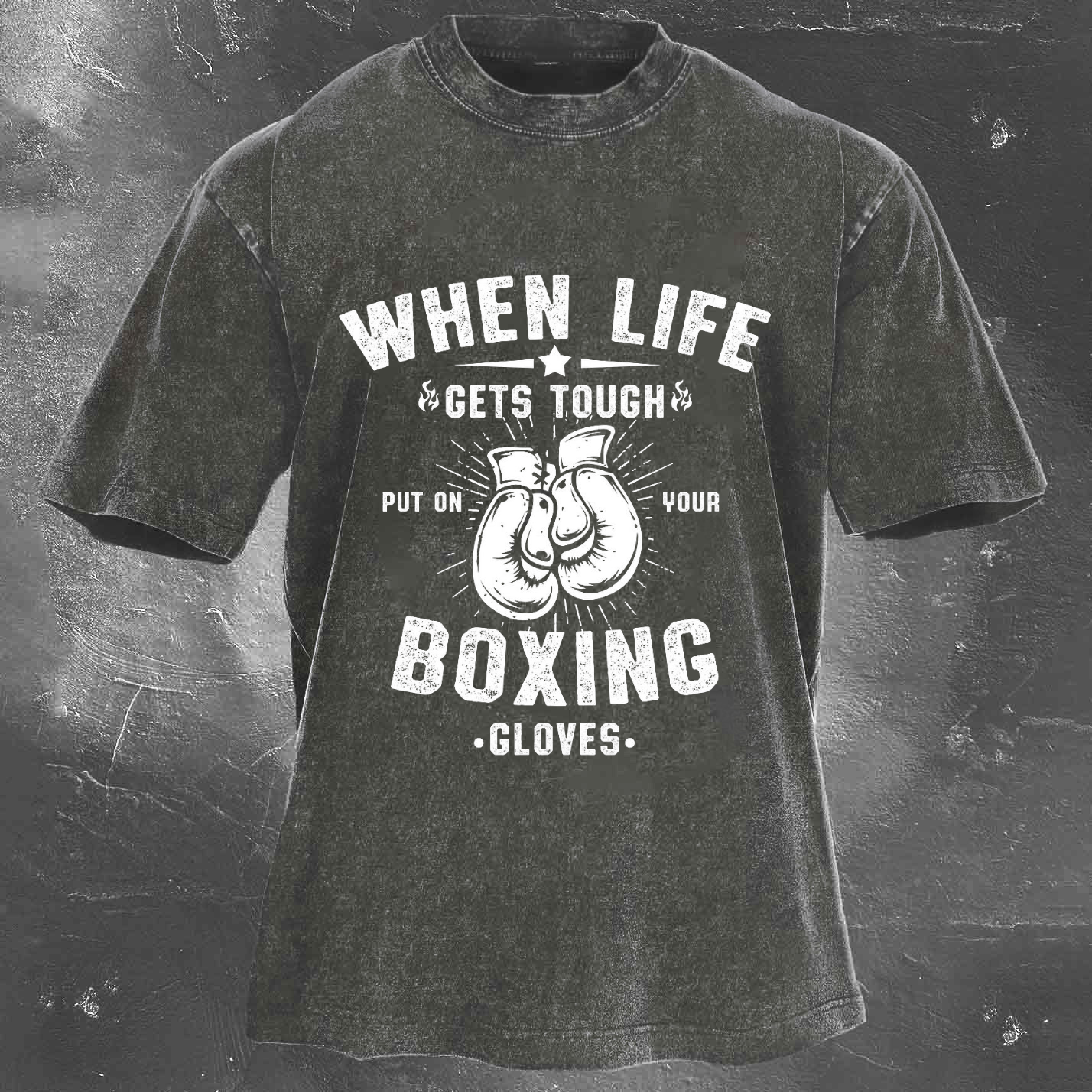 BOXING Unisex Washed T-shirt