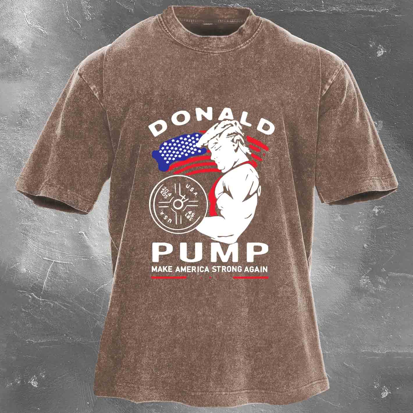 Donald Pump Men's washed T-shirt