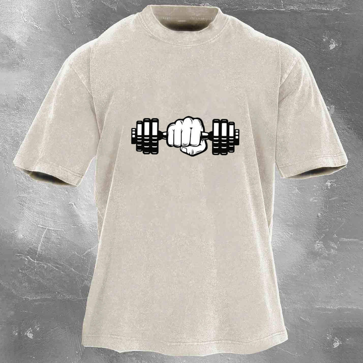 Fitness Graphic Men's Washed T-shirt