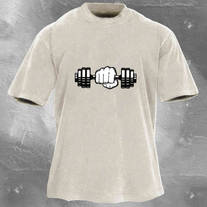 Fitness Graphic Men's Washed T-shirt