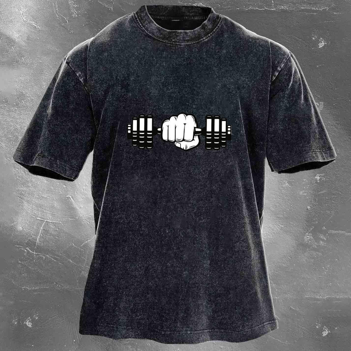 Fitness Graphic Men's Washed T-shirt