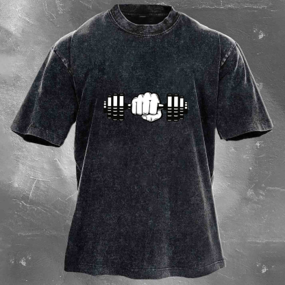 Fitness Graphic Men's Washed T-shirt