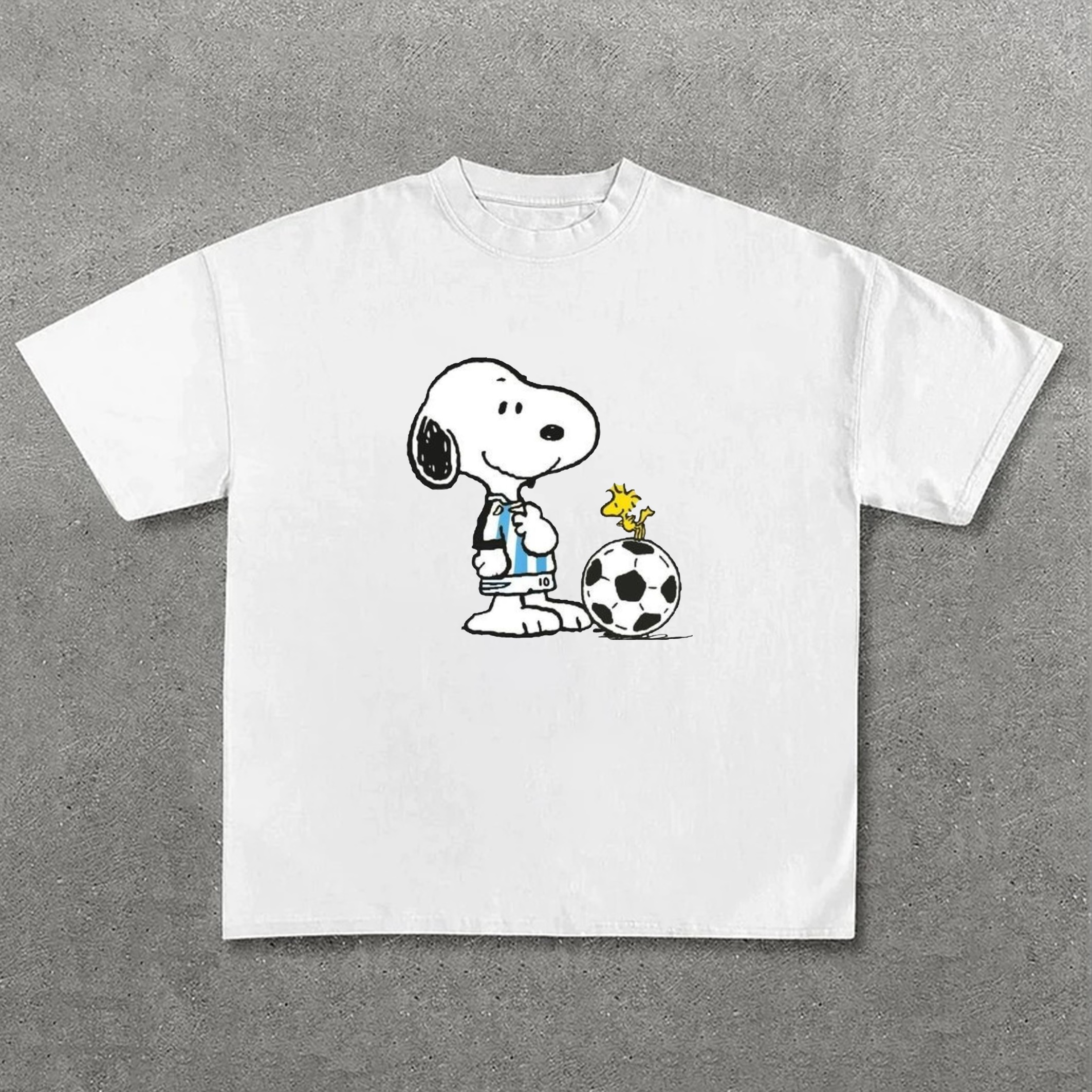 Classic Anime Image ✖ Football Print Pure Cotton Casual T-Shirt 01