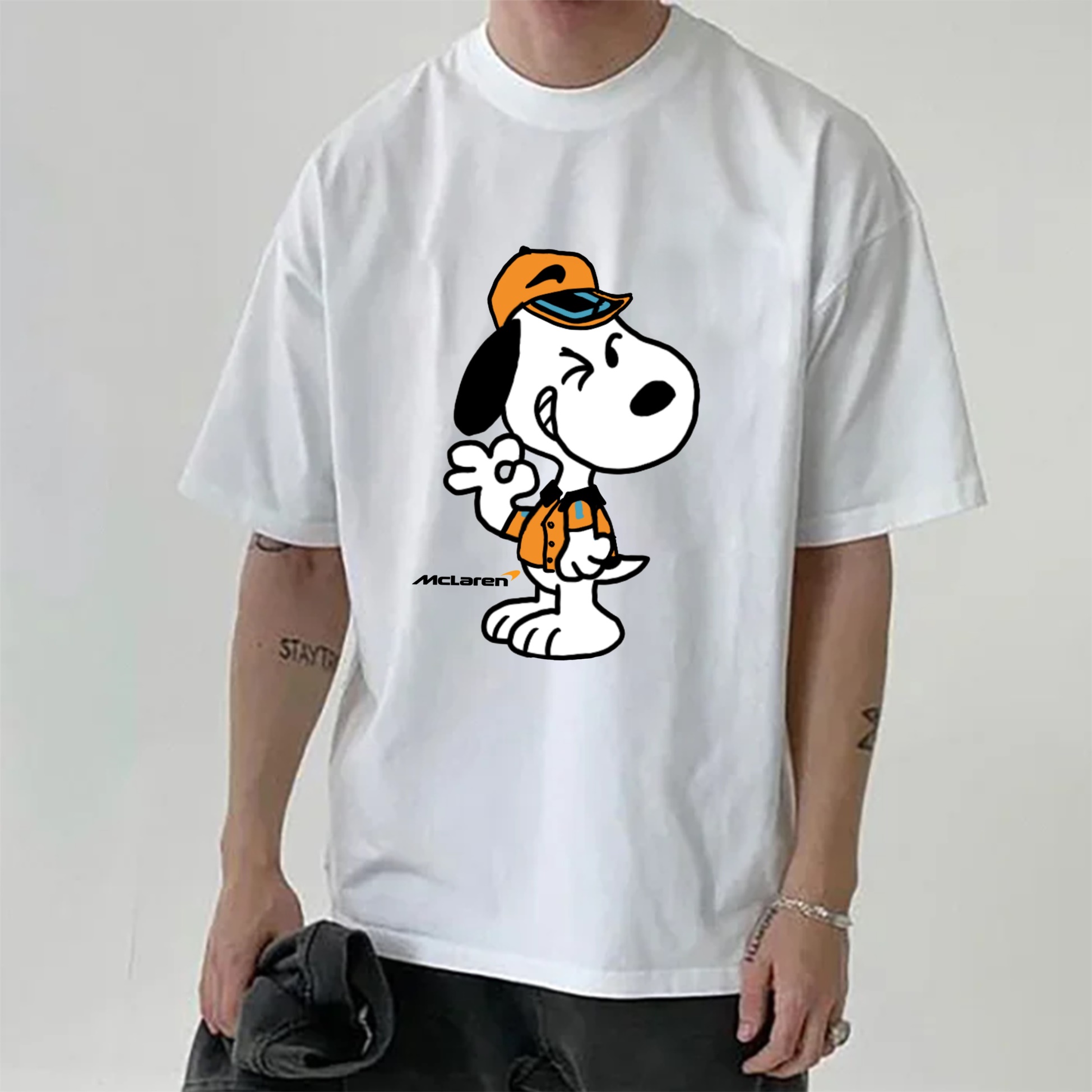 Classic Anime Print Casual Short Sleeves 26