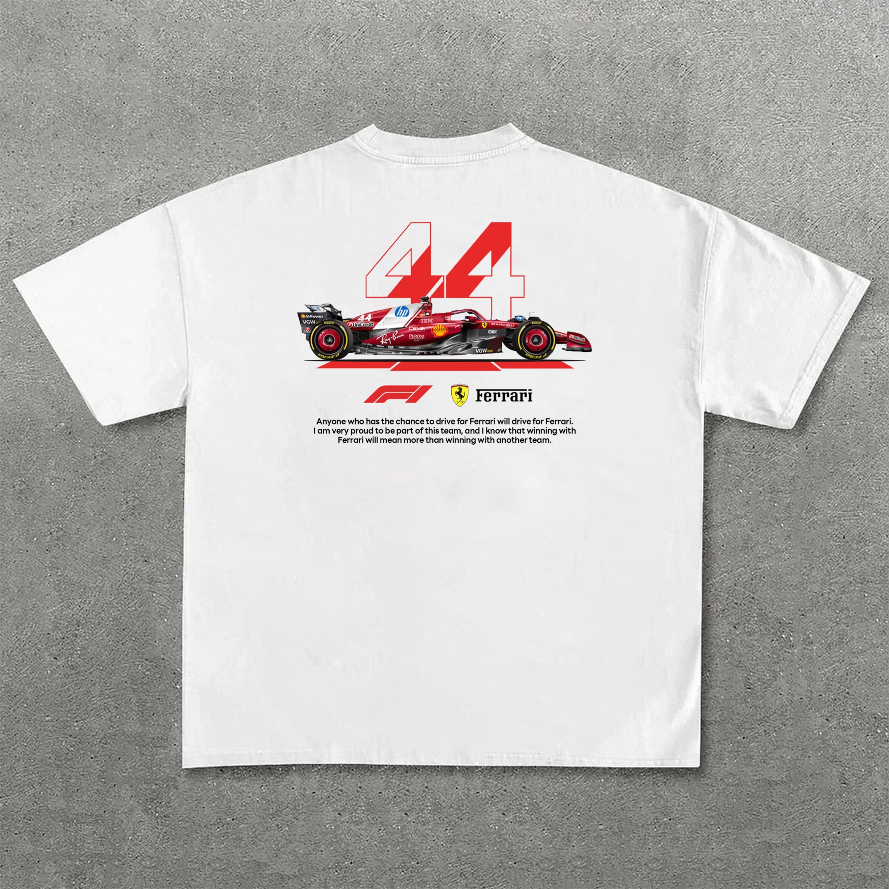 Classic Racing Race Car Team Street Print Pure Cotton Casual T-Shirt 01