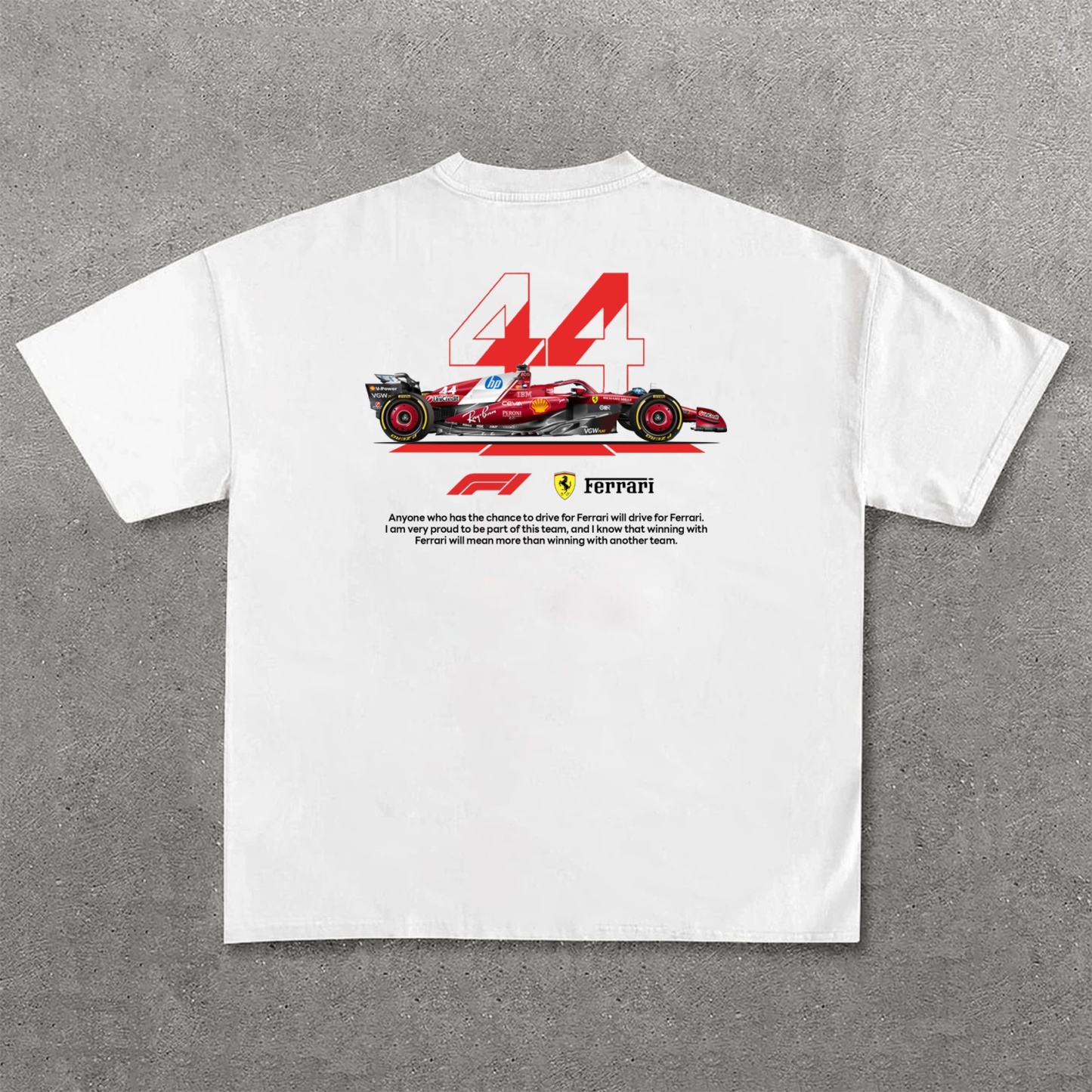 Classic Racing Race Car Team Street Print Pure Cotton Casual T-Shirt 01