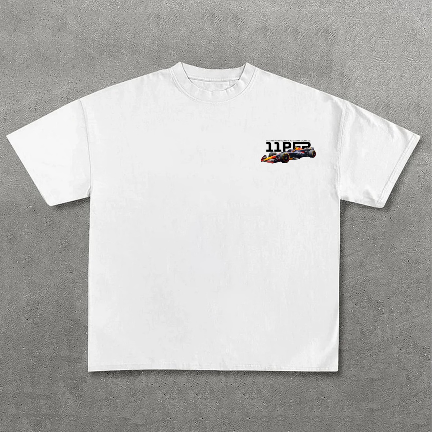 Casual Retro Street Racing Printed Short Sleeves 11