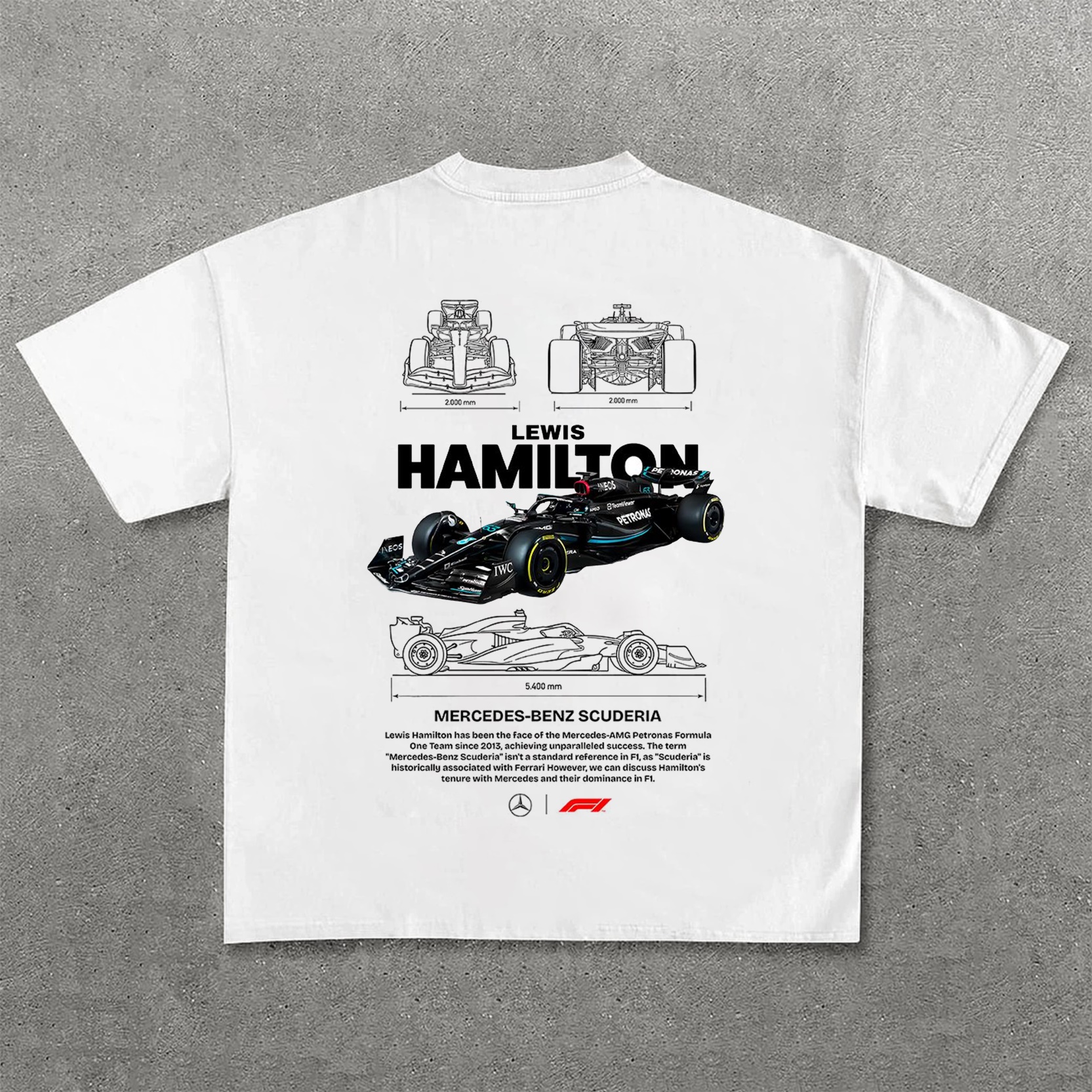 Popular Race Team Street Print Pure Cotton Casual T-Shirt 01