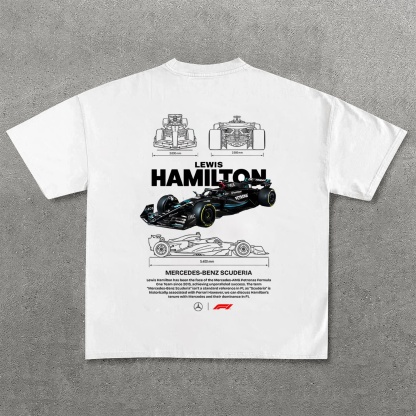 Popular Race Team Street Print Pure Cotton Casual T-Shirt 01