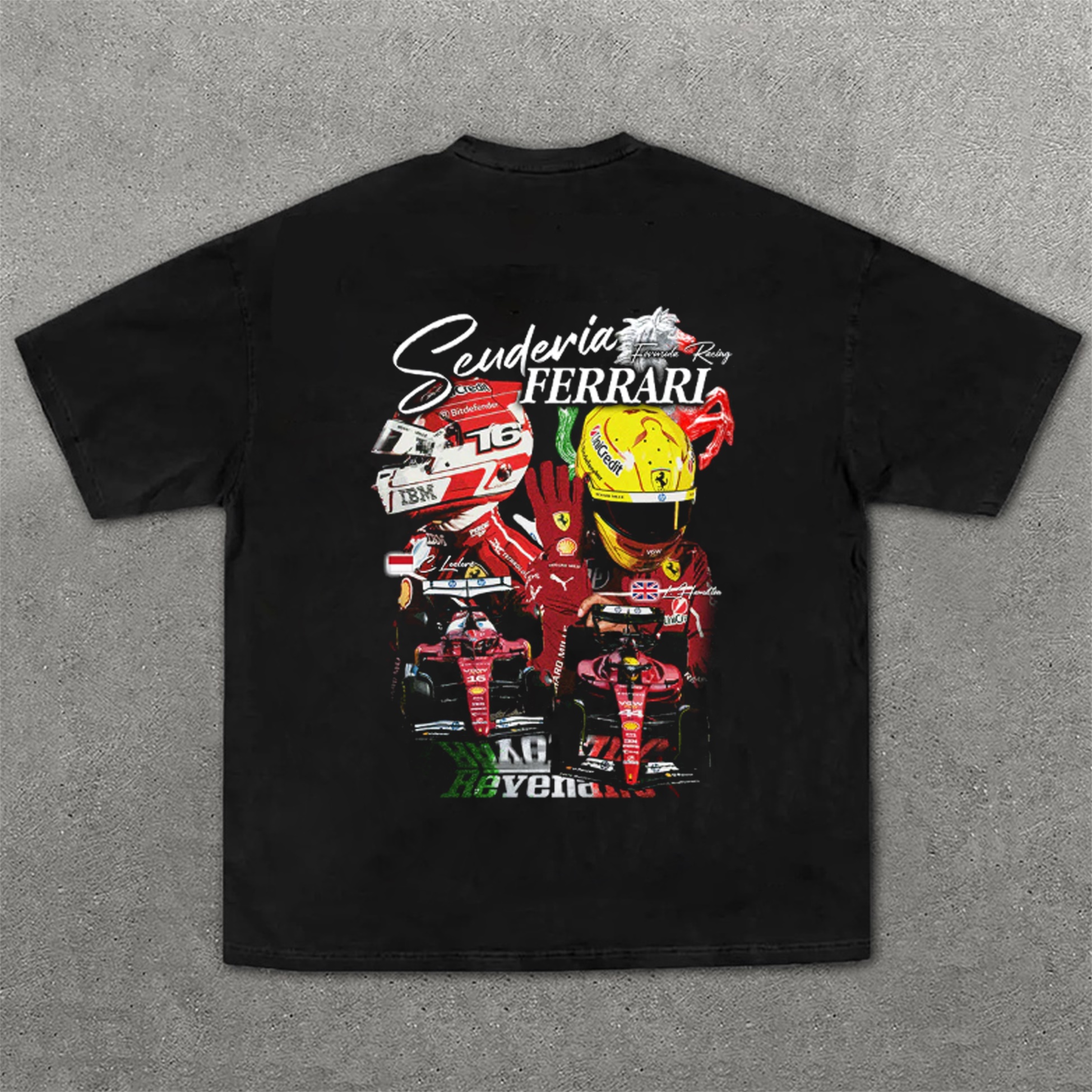 Super Race Team Print Pure Cotton Casual T-Shirt 01