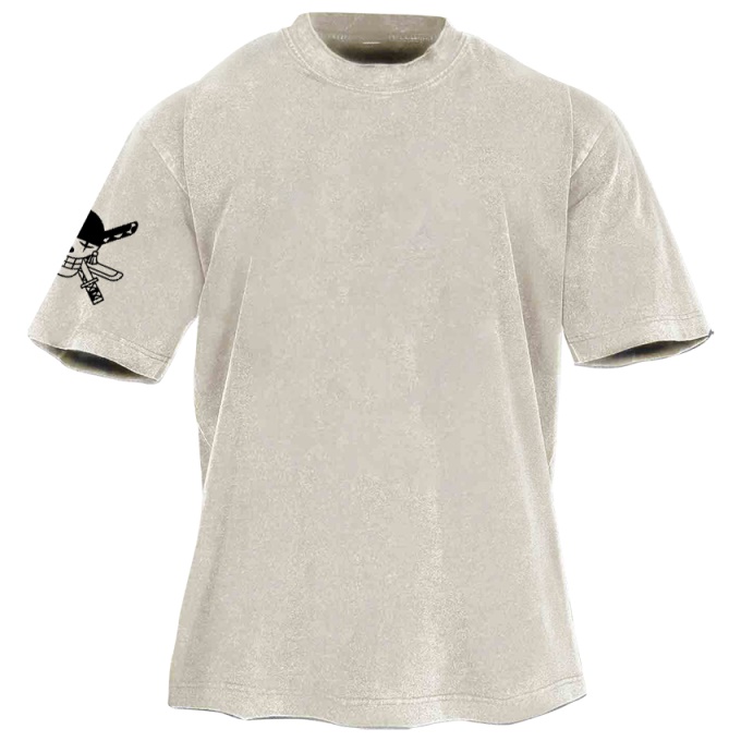 Classic Popular Anime Print Retro Washed Short Sleeves 05