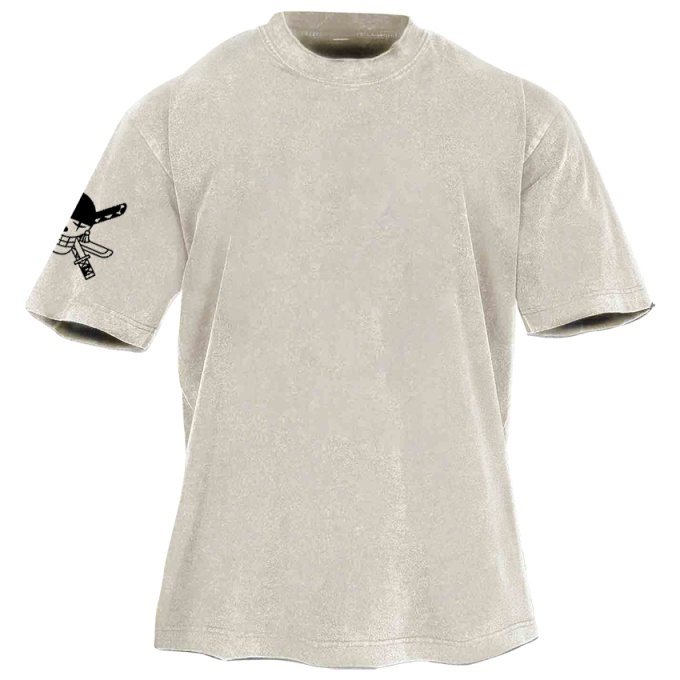 Classic Popular Anime Print Retro Washed Short Sleeves 05