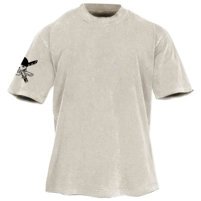 Classic Popular Anime Print Retro Washed Short Sleeves 05