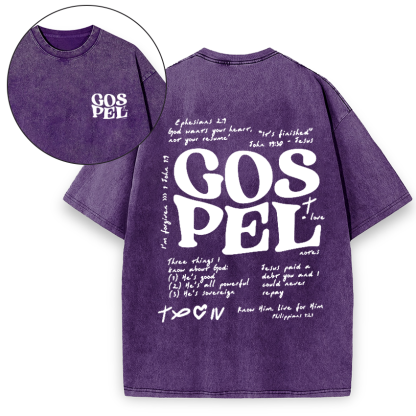GOSPEL Notes Christian Washed Vintage T-Shirt