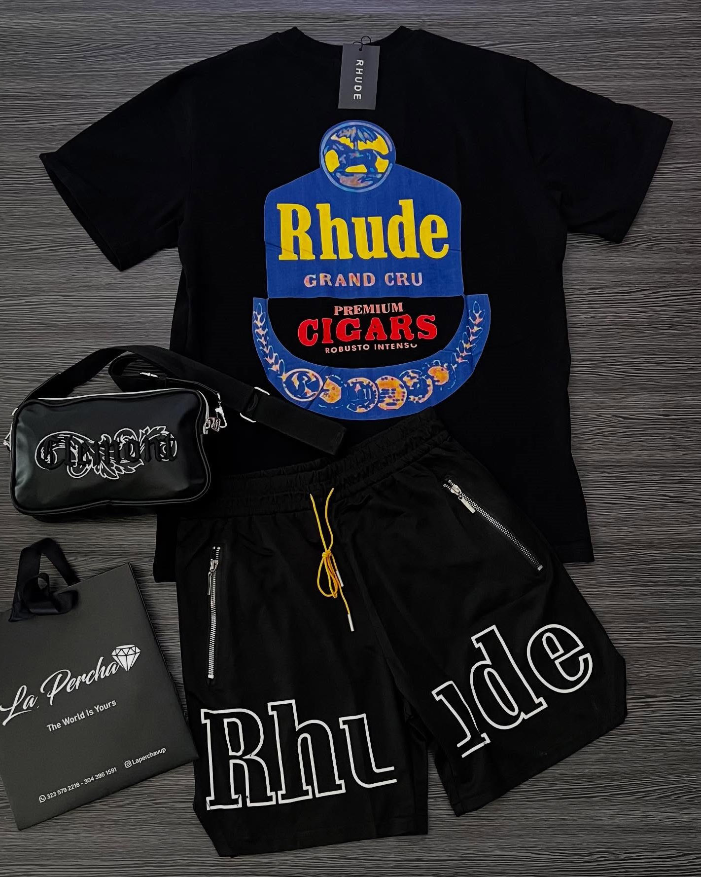 RHUDE Cicars Print T-Shirt And Shorts Co-Ord