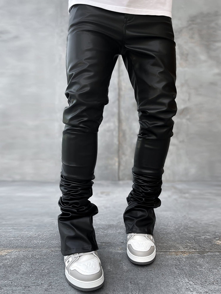 Vintage Casual Comfortable Essentials Leather Pants