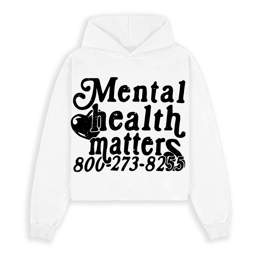 Mental Health Matters Graphic Print Pullover Hoodie