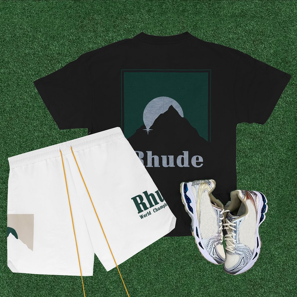 Rhude World Championship Team Casual Street Basketball Mesh Shorts T-S