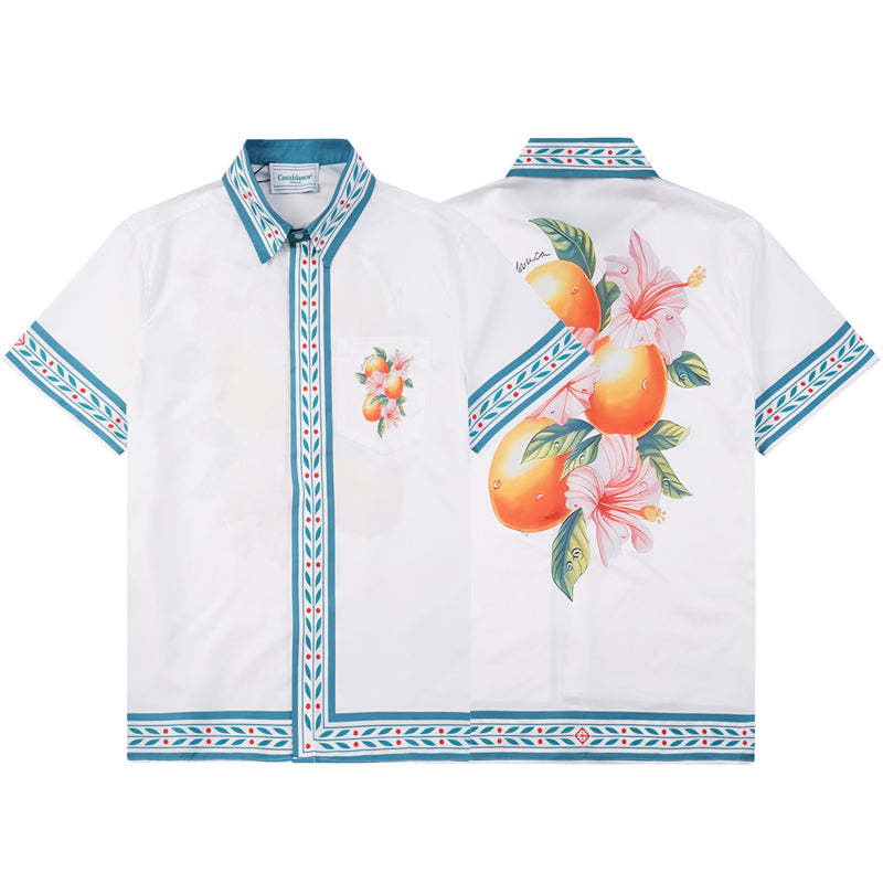 Casa 2023 new silk short-sleeved shirt
