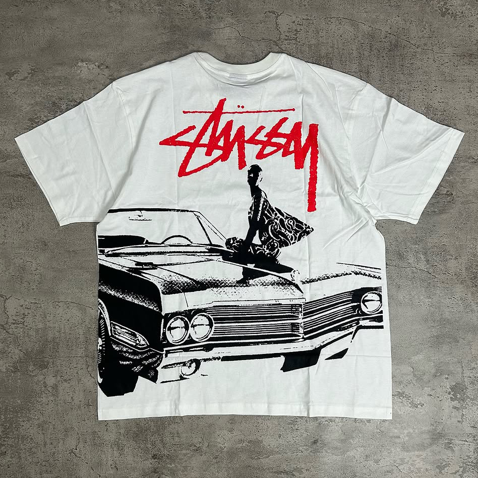 Auto Letters Print Short Sleeve T-Shirt