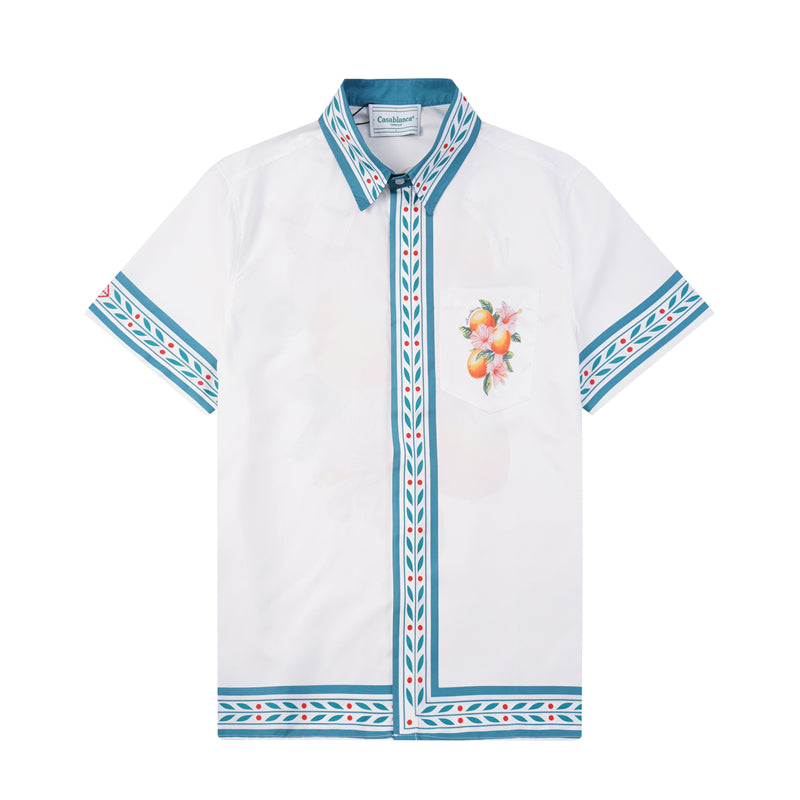 Casa 2023 new silk short-sleeved shirt