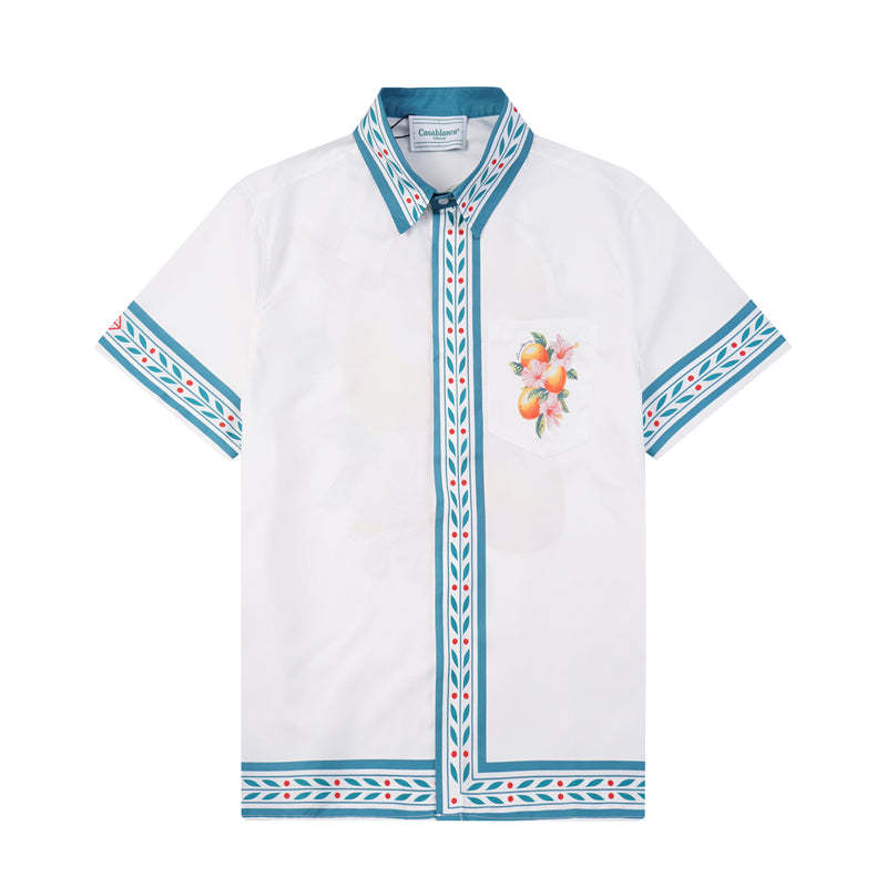 Casa 2023 new silk short-sleeved shirt