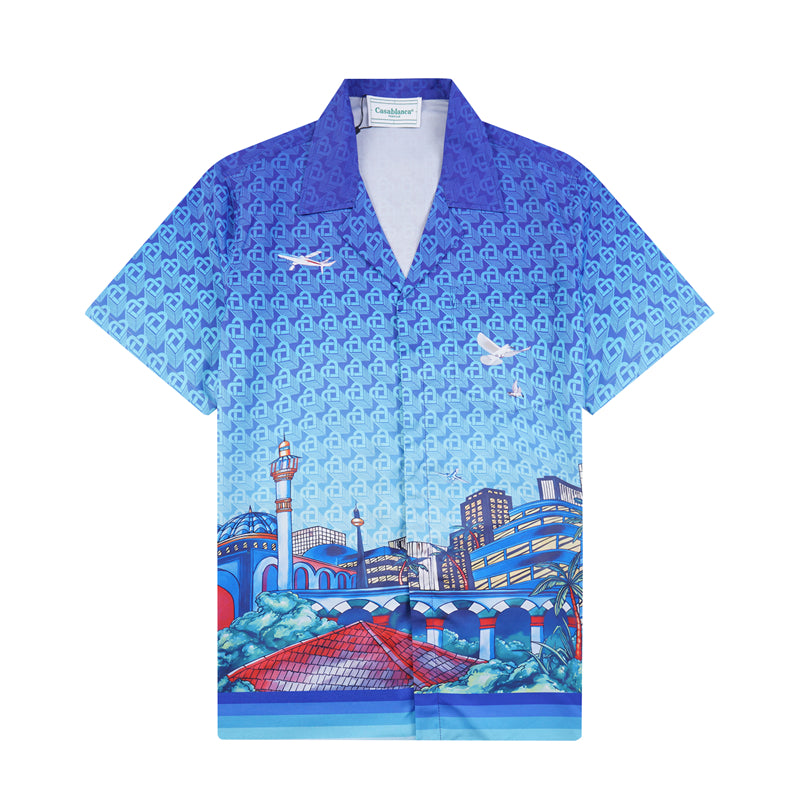 Casa 2023 new silk short-sleeved shirt