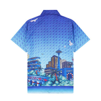 Casa 2023 new silk short-sleeved shirt