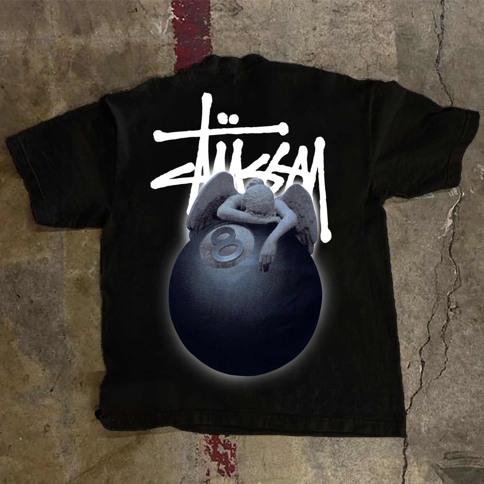 Words Billiards Print Short Sleeve T-shirt