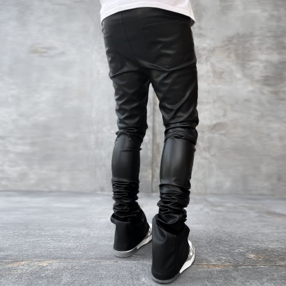 Vintage Casual Comfortable Essentials Leather Pants