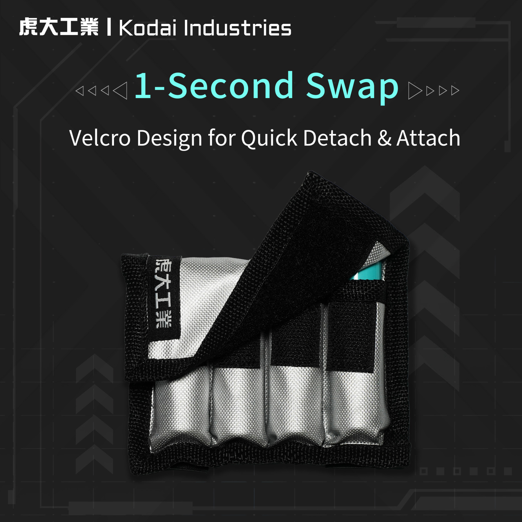 Water resistant battery pouch (2/4 slots)