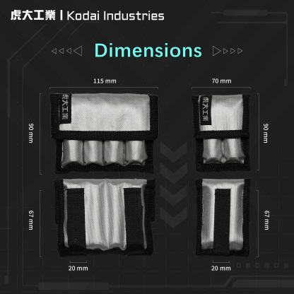 Water resistant battery pouch (2/4 slots)