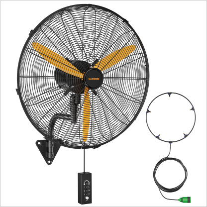 Cammoo 24 Inch Oscillating Misting Wall Mount Fan