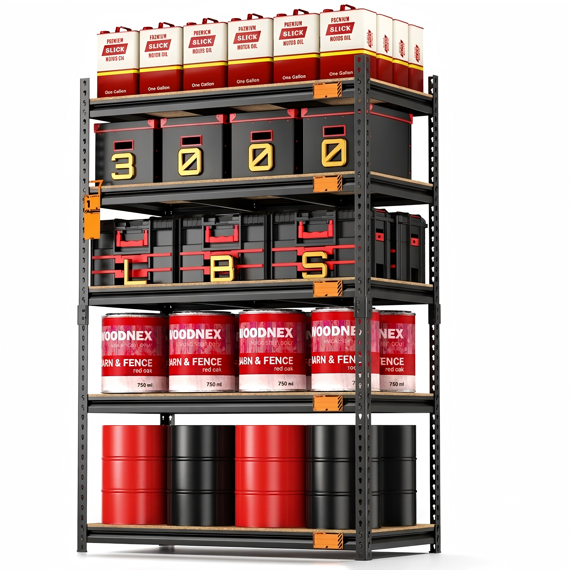 CAMMOO 5-Tier Heavy Duty Garage Shelving, 20"D x 40"W x 72"H, 3000 lbs