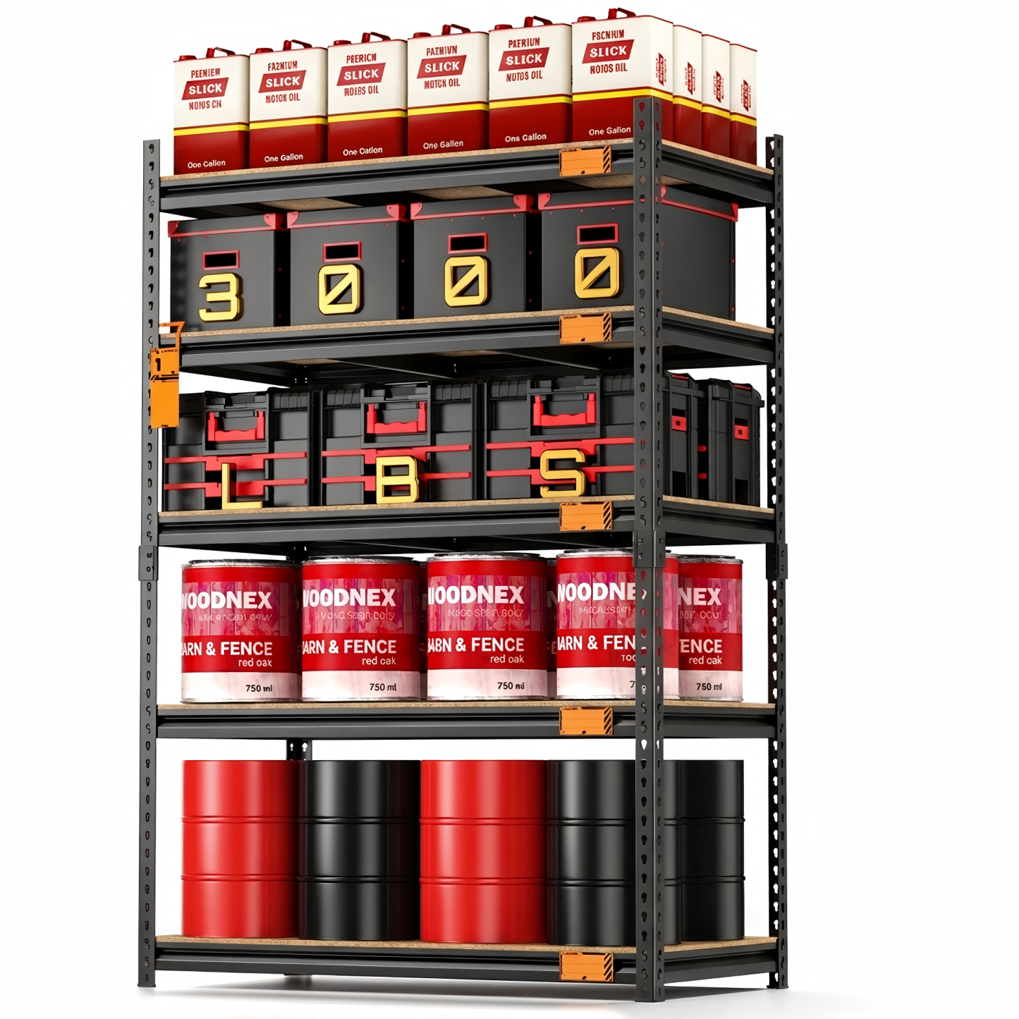 CAMMOO 5-Tier Heavy Duty Garage Shelving, 20"D x 40"W x 72"H, 3000 lbs
