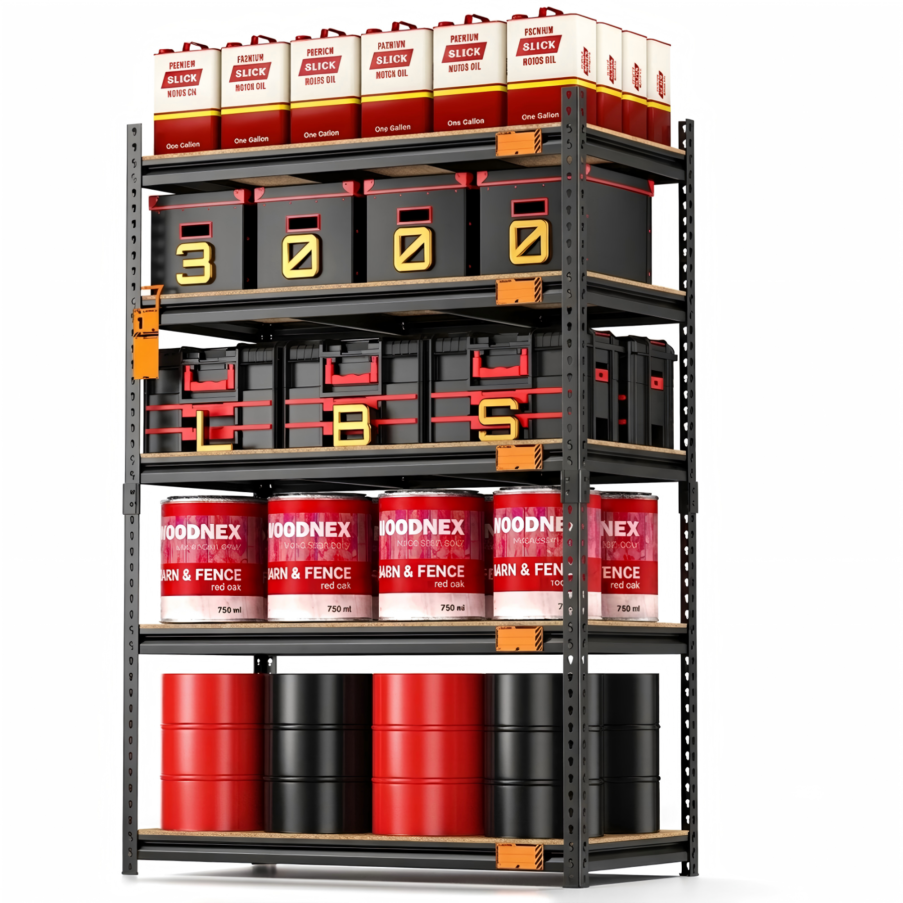 CAMMOO 5-Tier Heavy Duty Garage Shelving, 20"D x 40"W x 72"H, 3000 lbs
