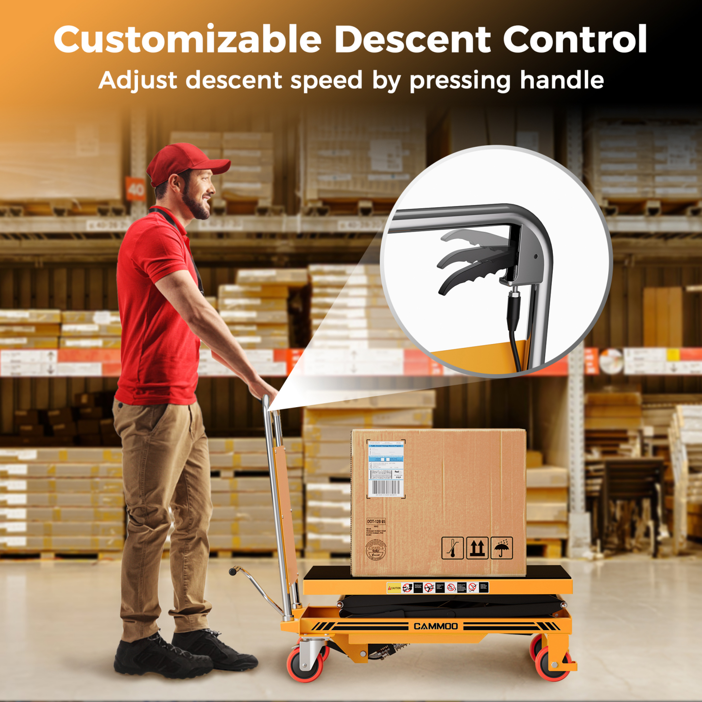 Cammoo Double Scissor Hydraulic Lift Table Cart LT330S