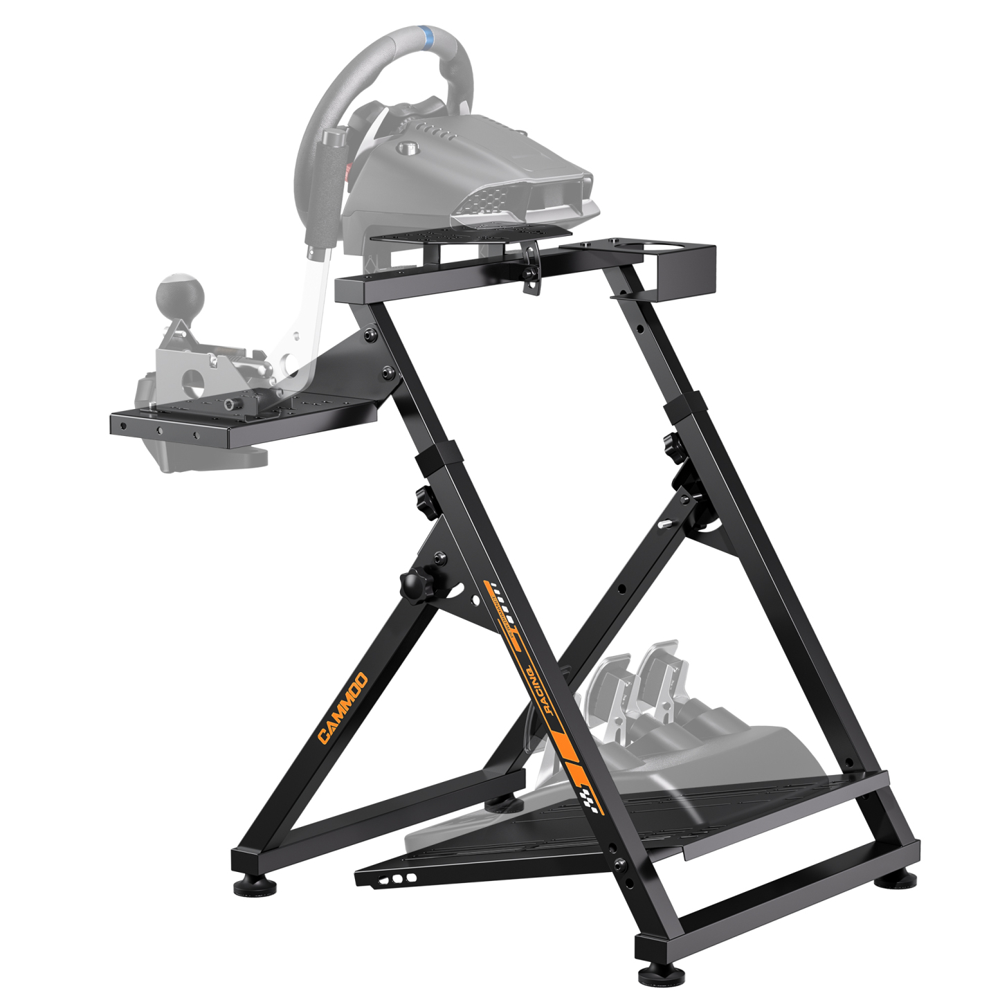 CAMMOO High Compatible Racing Wheel Stand Fits Handbrake, with Cup Holder