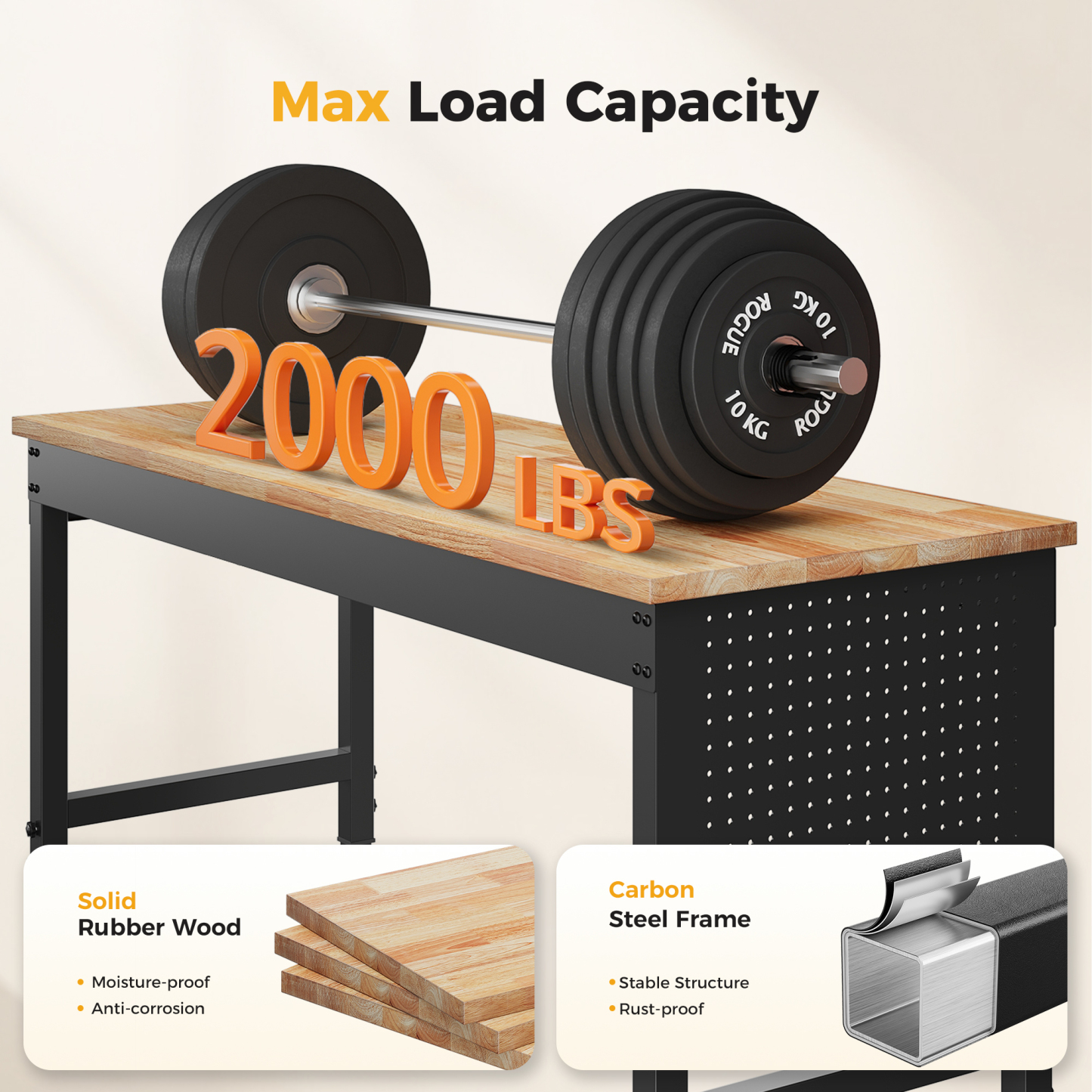 Cammoo Basic 60" Adjustable Heavy Duty Workbench