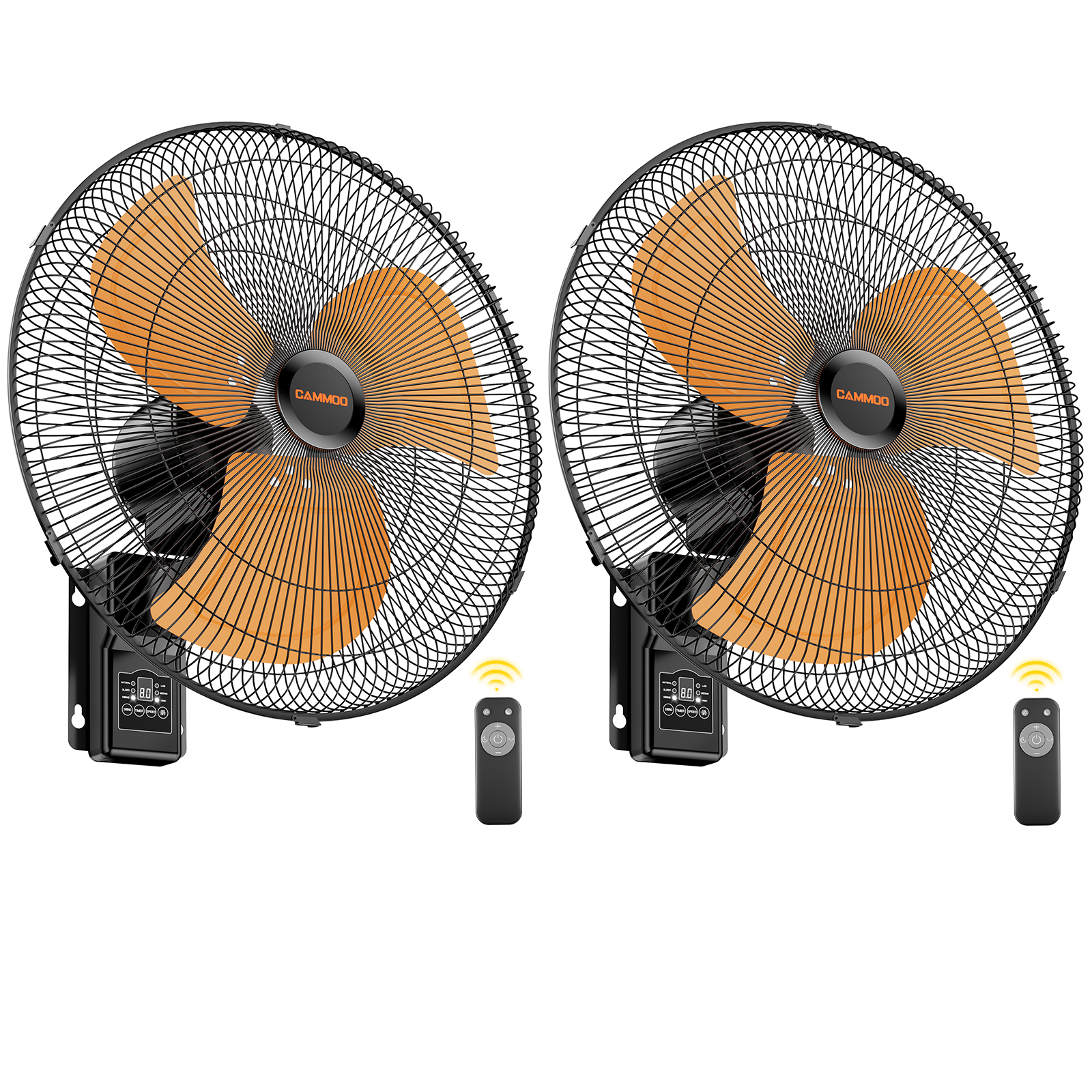 CAMMOO 20 Inch Wall Mount Fan Oscillating, Wireless Remote & Button Control