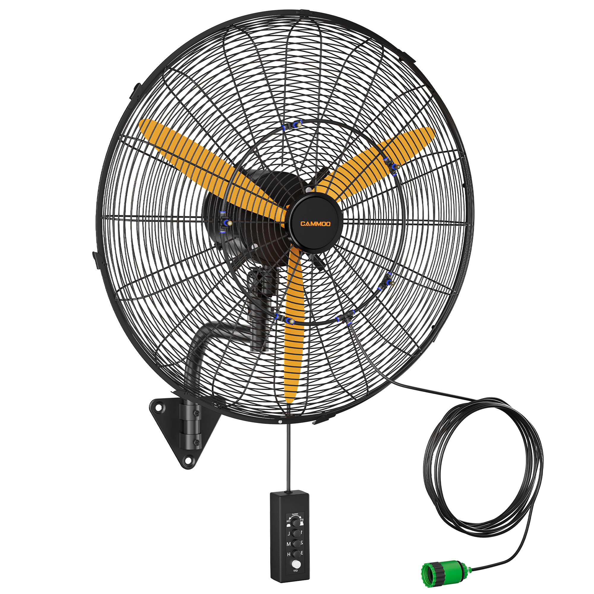 Cammoo 24 Inch Oscillating Misting Wall Mount Fan