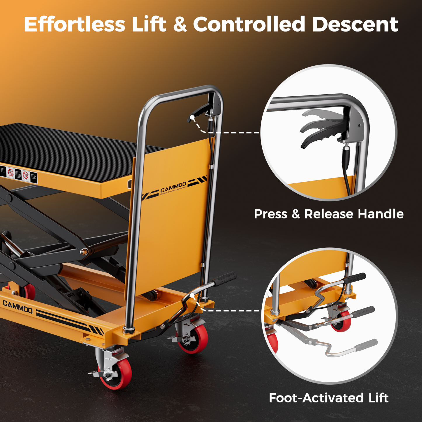 Cammoo Double Scissor Hydraulic Lift Table Cart LT330S