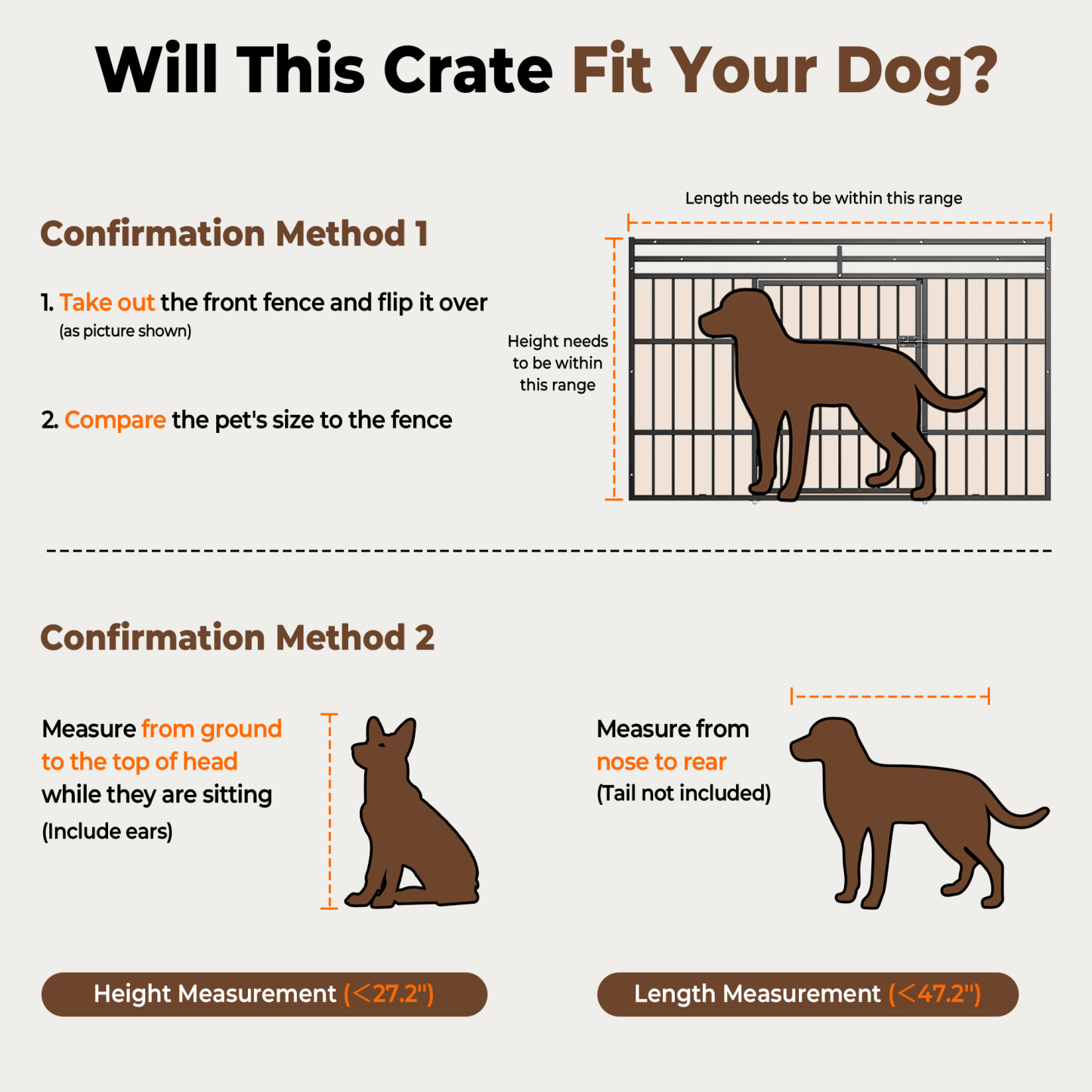 CAMMOO 48" Heavy Duty Dog Crate Cage with 4 Lockable Wheels for Indoor & Outdoor,XL Kennel for Large Dog,Max Load 300Lbs