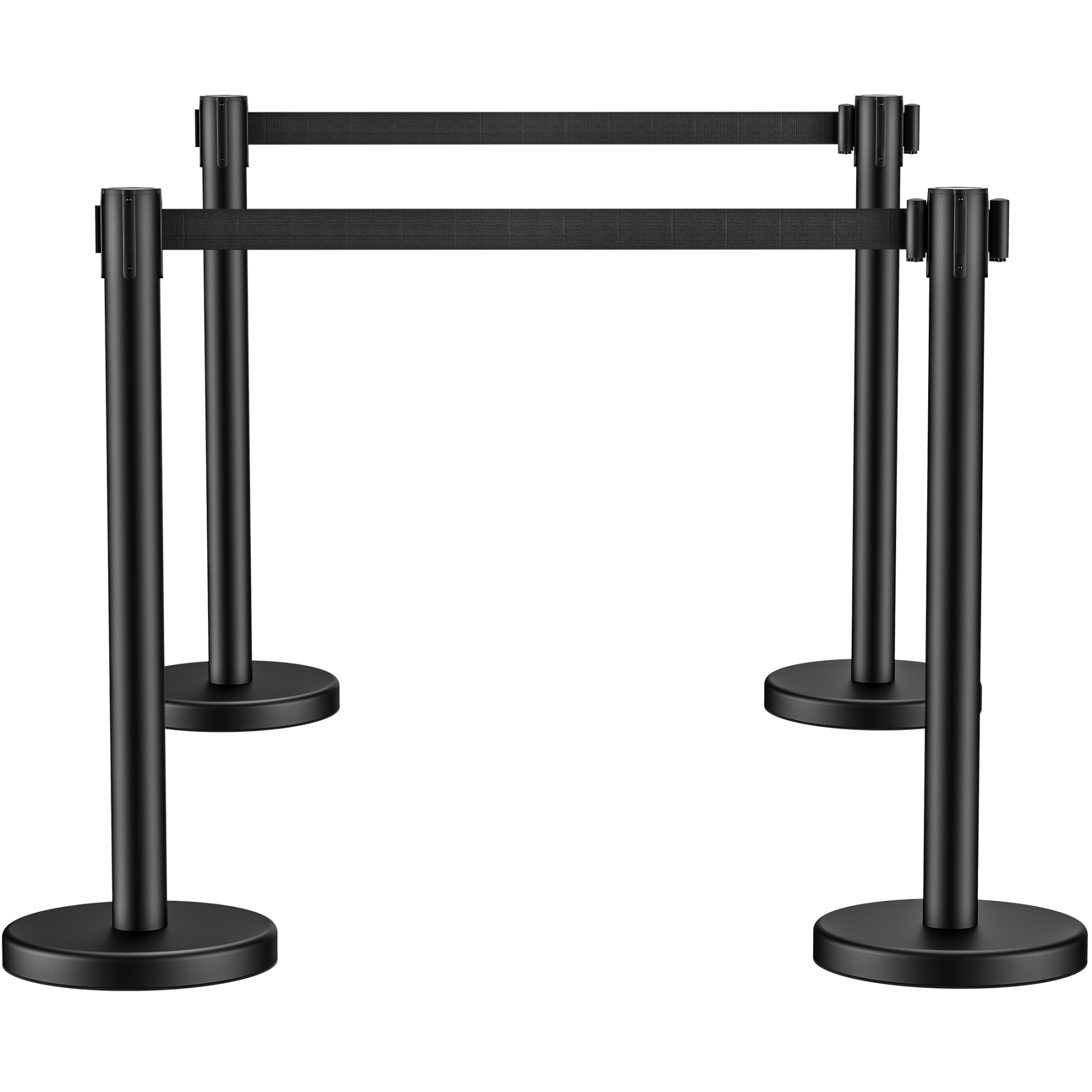 CAMMOO 2 Pack Crowd Control Stanchions, 8.2ft Retractable Belt, 11 Lbs Base