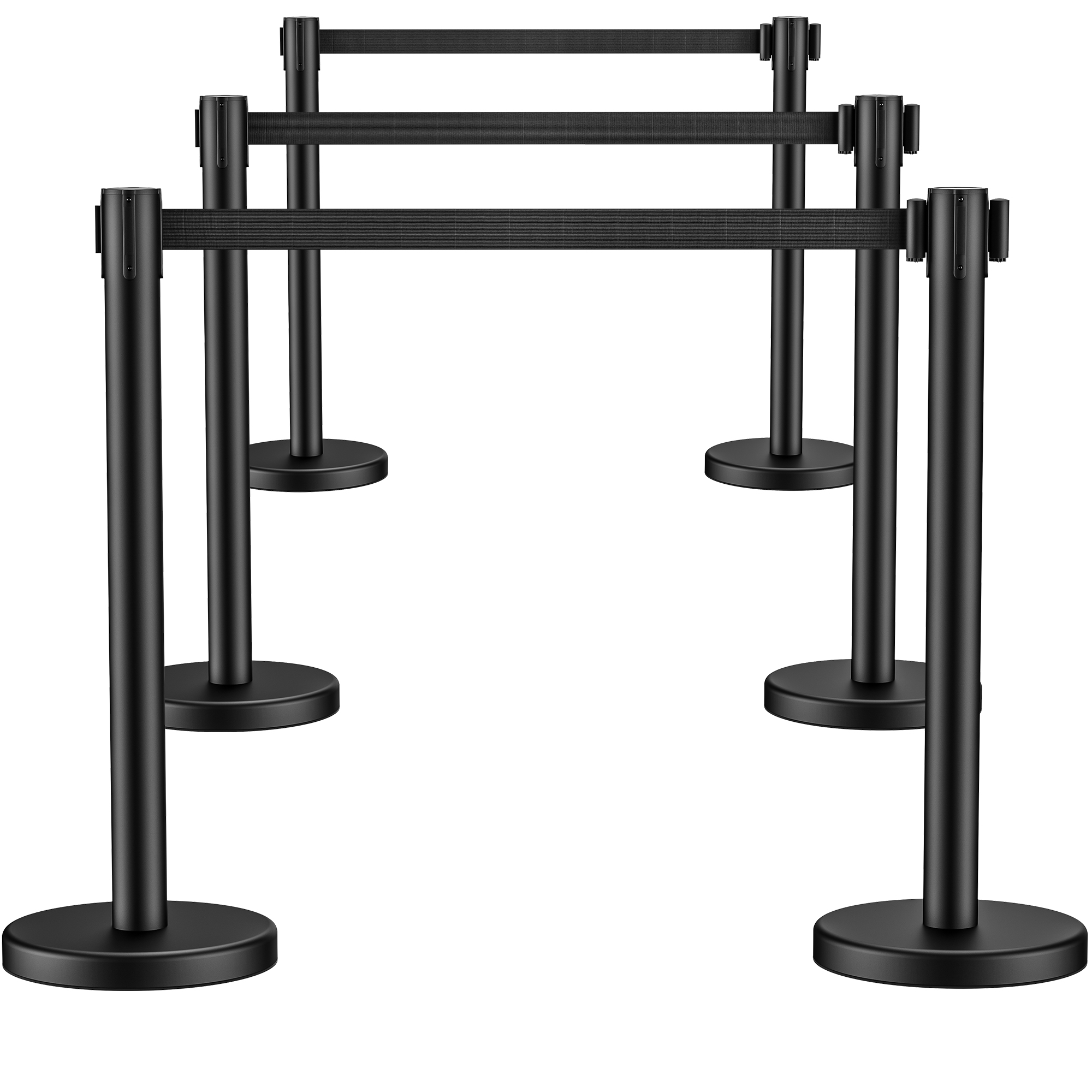 CAMMOO 2 Pack Crowd Control Stanchions, 8.2ft Retractable Belt, 11 Lbs Base