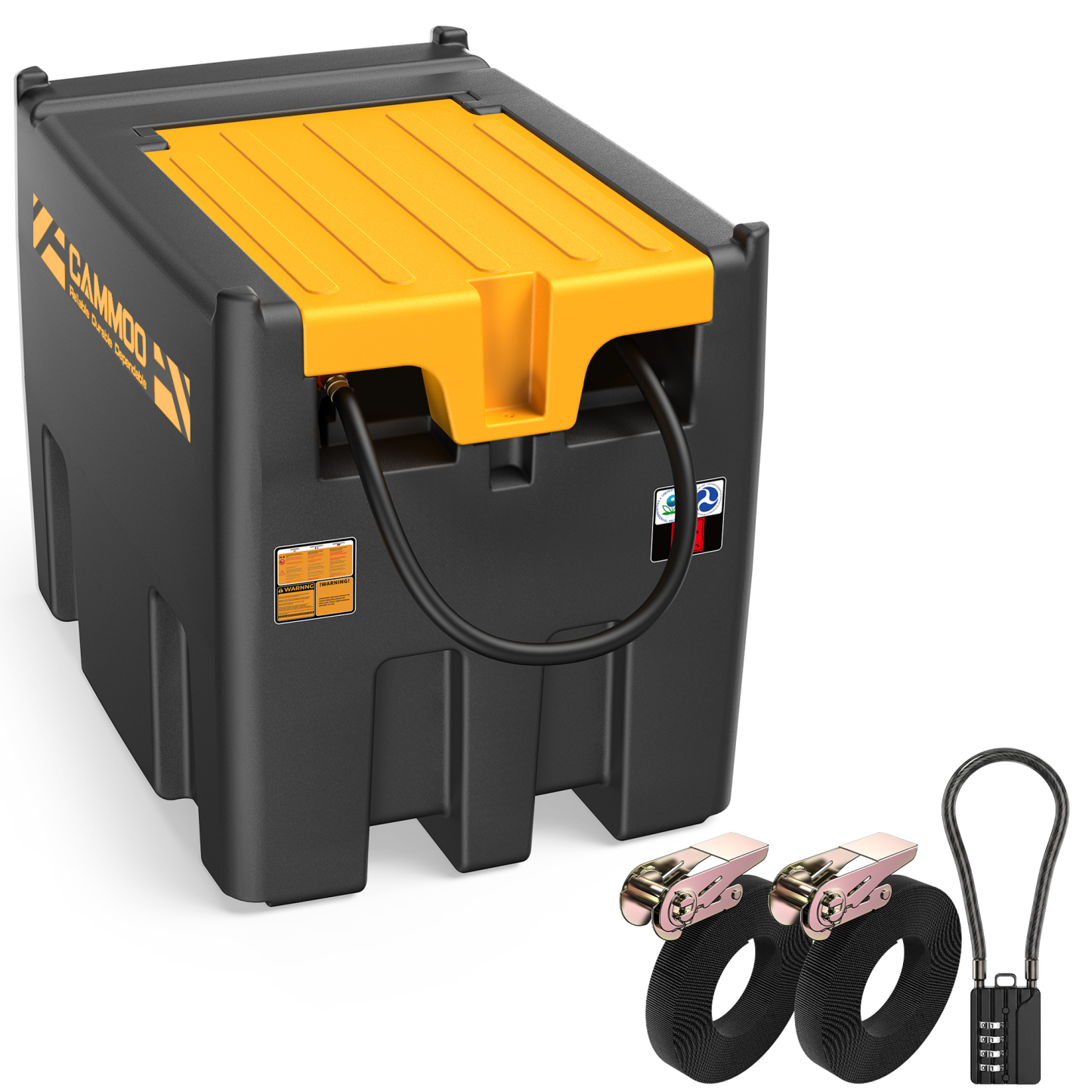 CAMMOO Real 116 Gallon Portable Diesel Fuel Transfer Tank, 13.2 GPM, 12V DC